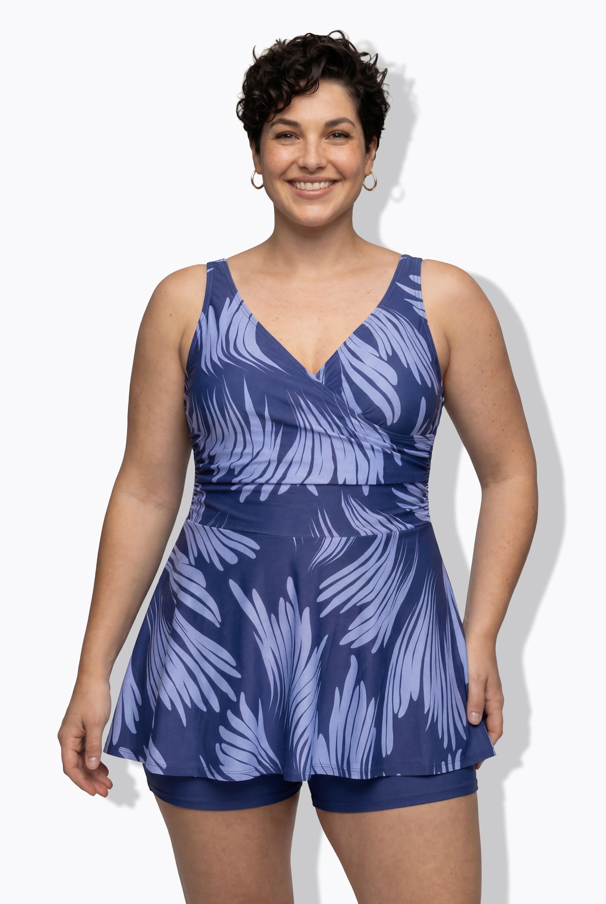 Femme Robe de bain avec short. Bonnets souples effet drapé. Matière recyclée 5/7