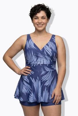 Dames badjurk met short zachte cups gedrapeerd gerecycled