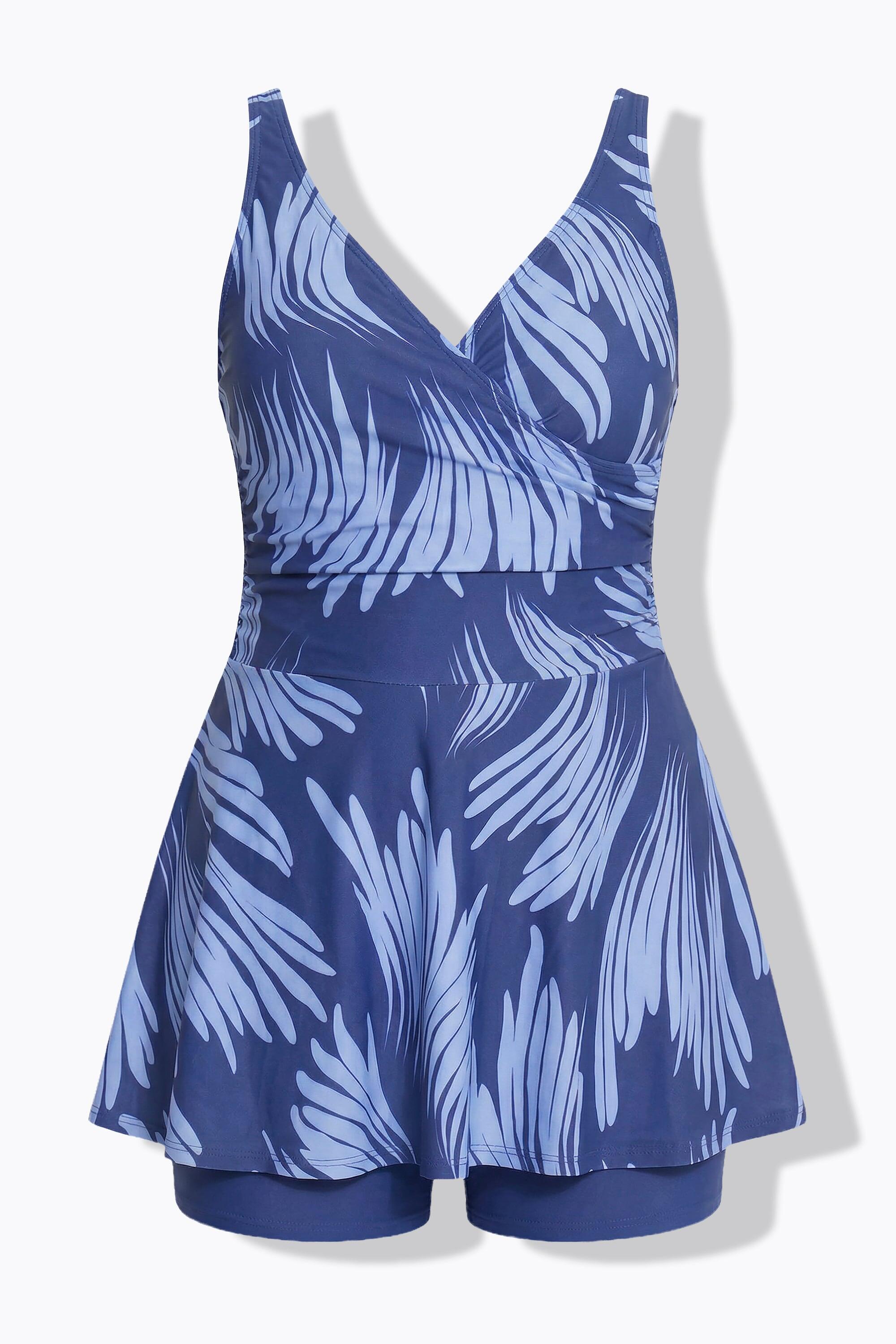 Femme Robe de bain avec short. Bonnets souples effet drapé. Matière recyclée 6/7
