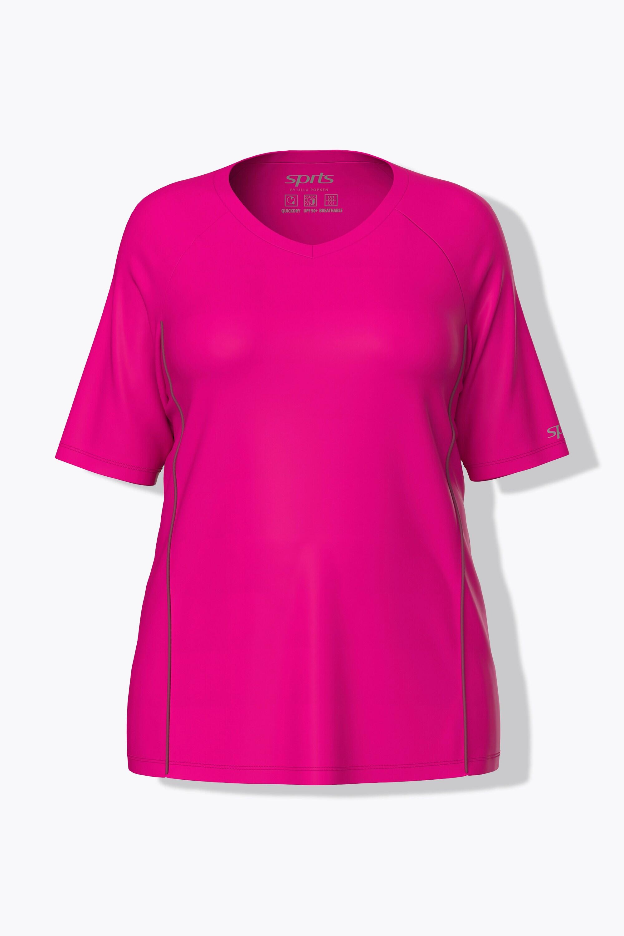 Femme T-shirt Col en V et manches courtes 6/7