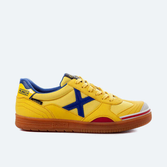 MUNICH GRESCA 07 Scarpe da calcio a 5 con design giallo e blu.