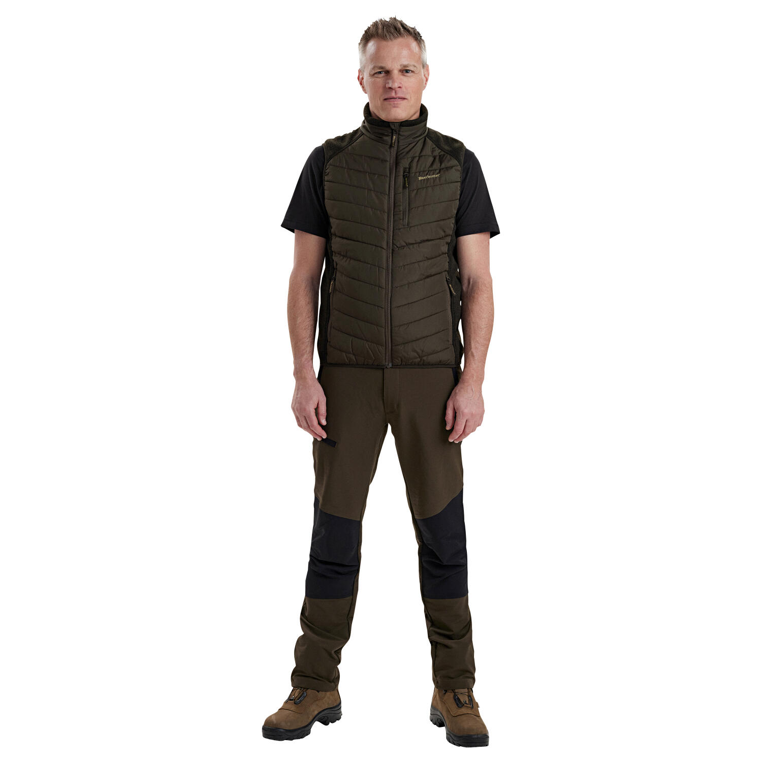 Deerhunter Moor wattierte Weste Herren, mit Strick (Brown Leaf) Größe 4XL 5/5