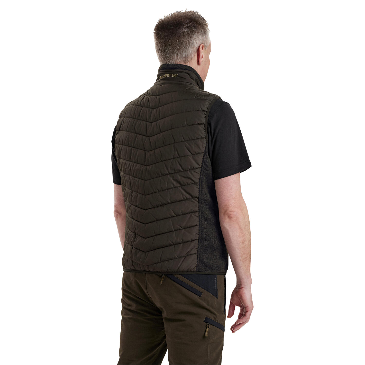 Deerhunter Moor wattierte Weste Herren, mit Strick (Brown Leaf) Größe 4XL 4/5
