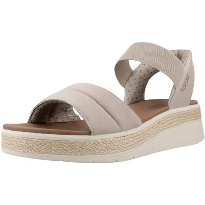 Platte sandalen dames skechers bruin