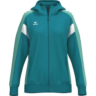 Erima celebration 125 trainingsjack met capuchon tahitian blauw/mint