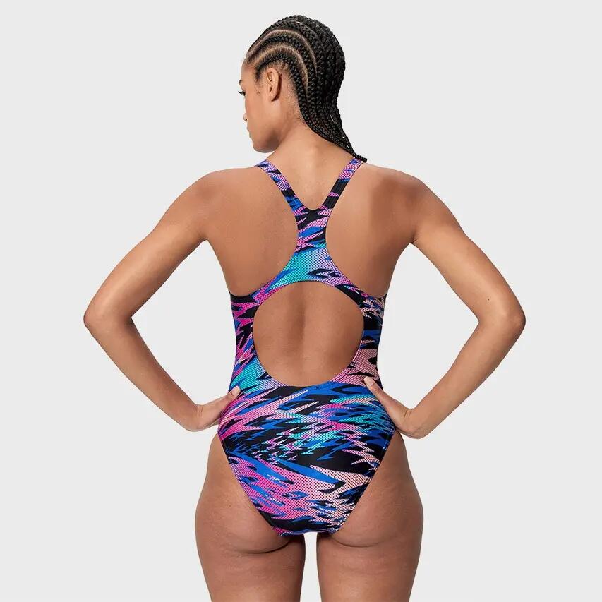 Maillot de bain - natation - femme - medalist imprimé - noir/bleu 3/7