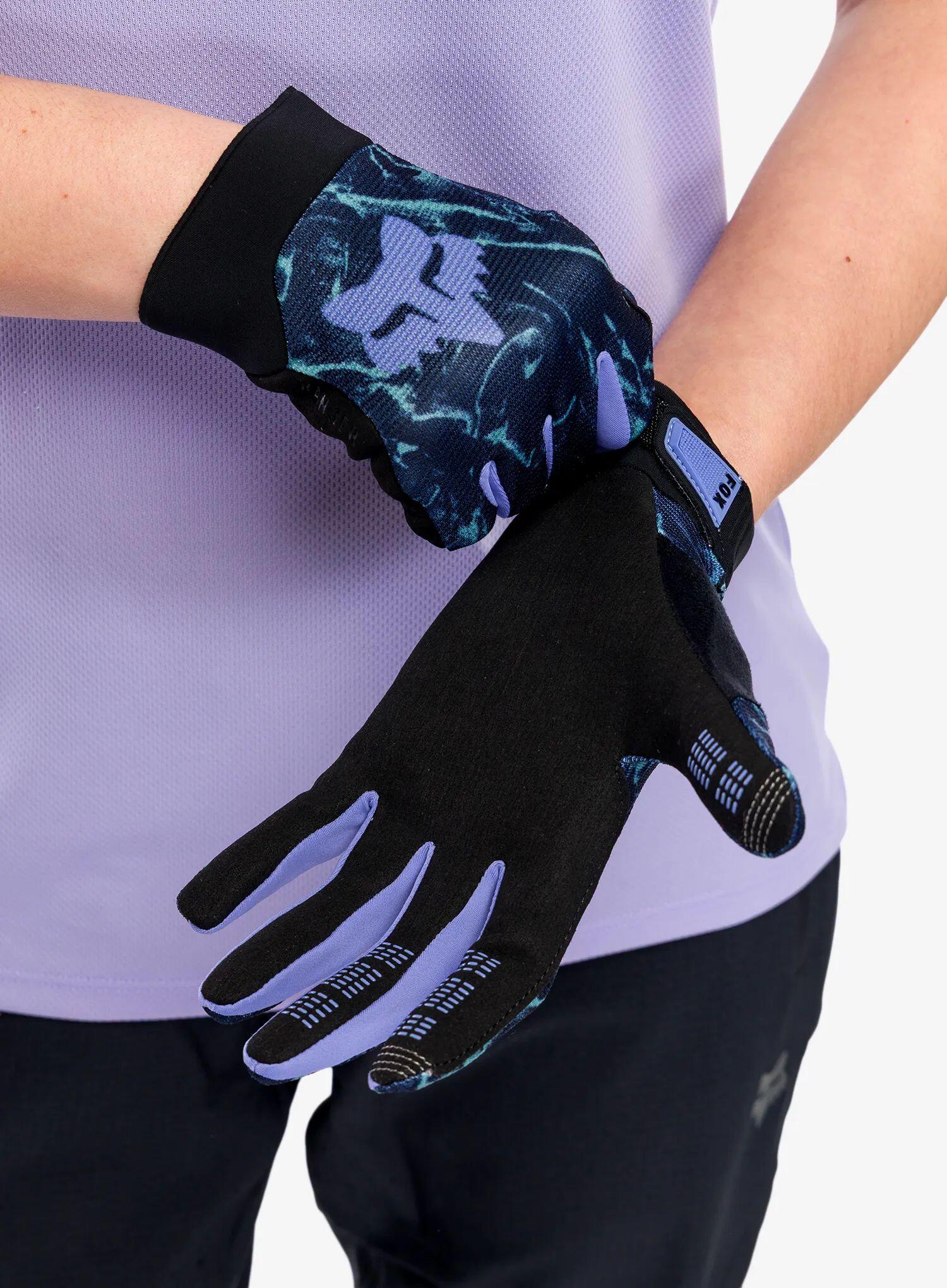 Guantes largos VYY Fox Ranger Image Print azul para mujer 6/7