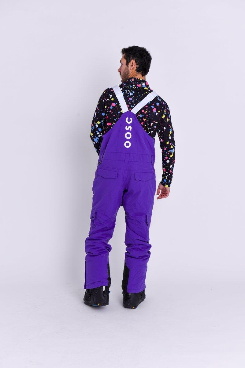 Herren Ski & Snowboard Latzhose Wasserdicht Yeh Man Lila 2/7