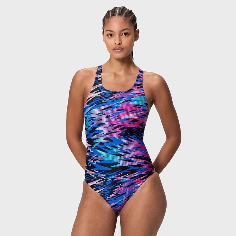 Costum inot femei Speedo Hyperboom Print Medalist negru – Endurance Pro
