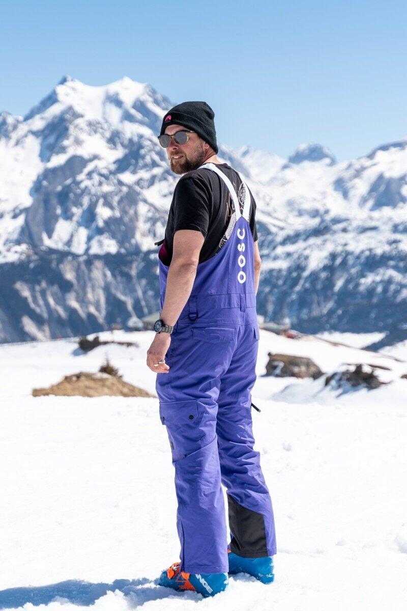 Herren Ski & Snowboard Latzhose Wasserdicht Yeh Man Lila 6/7