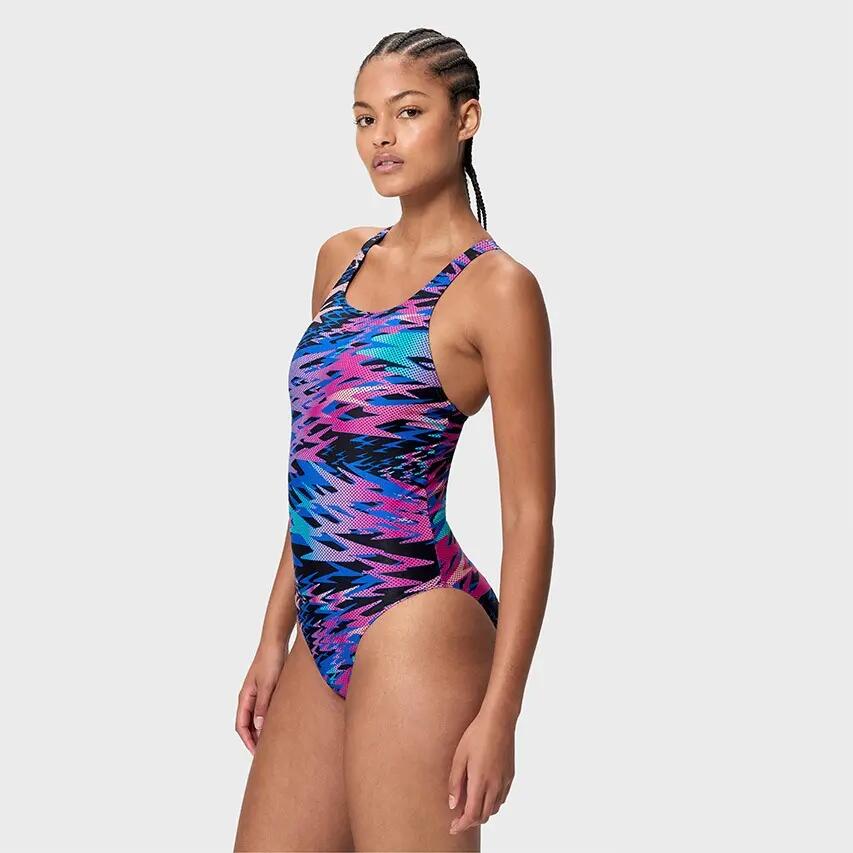 Maillot de bain - natation - femme - medalist imprimé - noir/bleu 4/7
