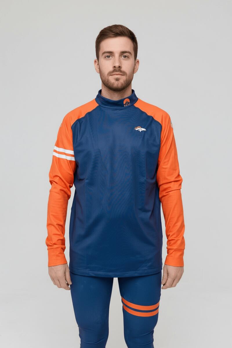 Homme Ski Sous-vêtement Haut Thermique NFL Denver Broncos 1/6