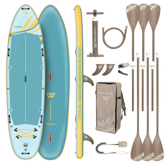 Paddle gonflable 14’ WOW Lagoon – XXL stable, multi-personnes, pack complet