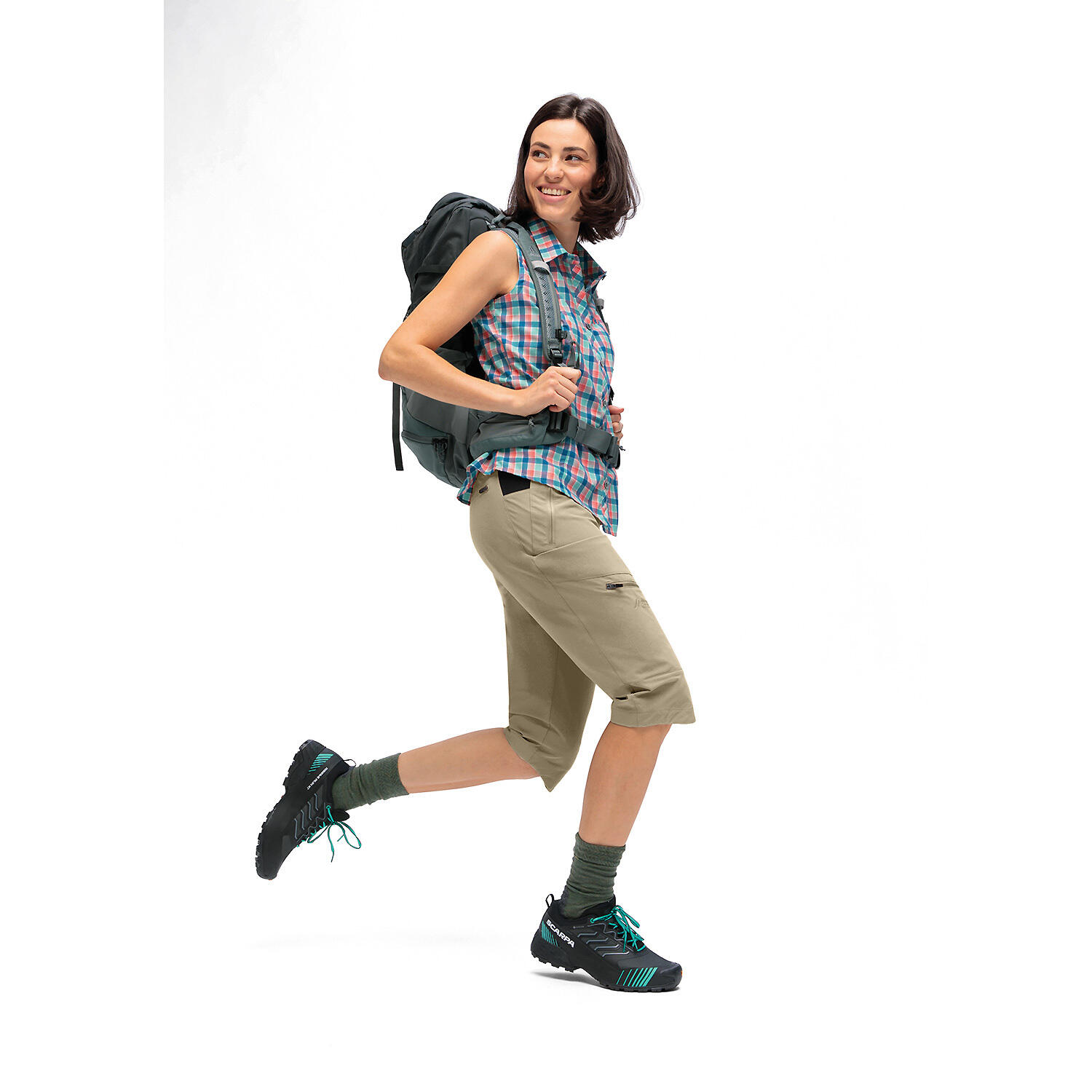 Pantalón de senderismo slim mujer Maier Sports Capri Vario 5/6