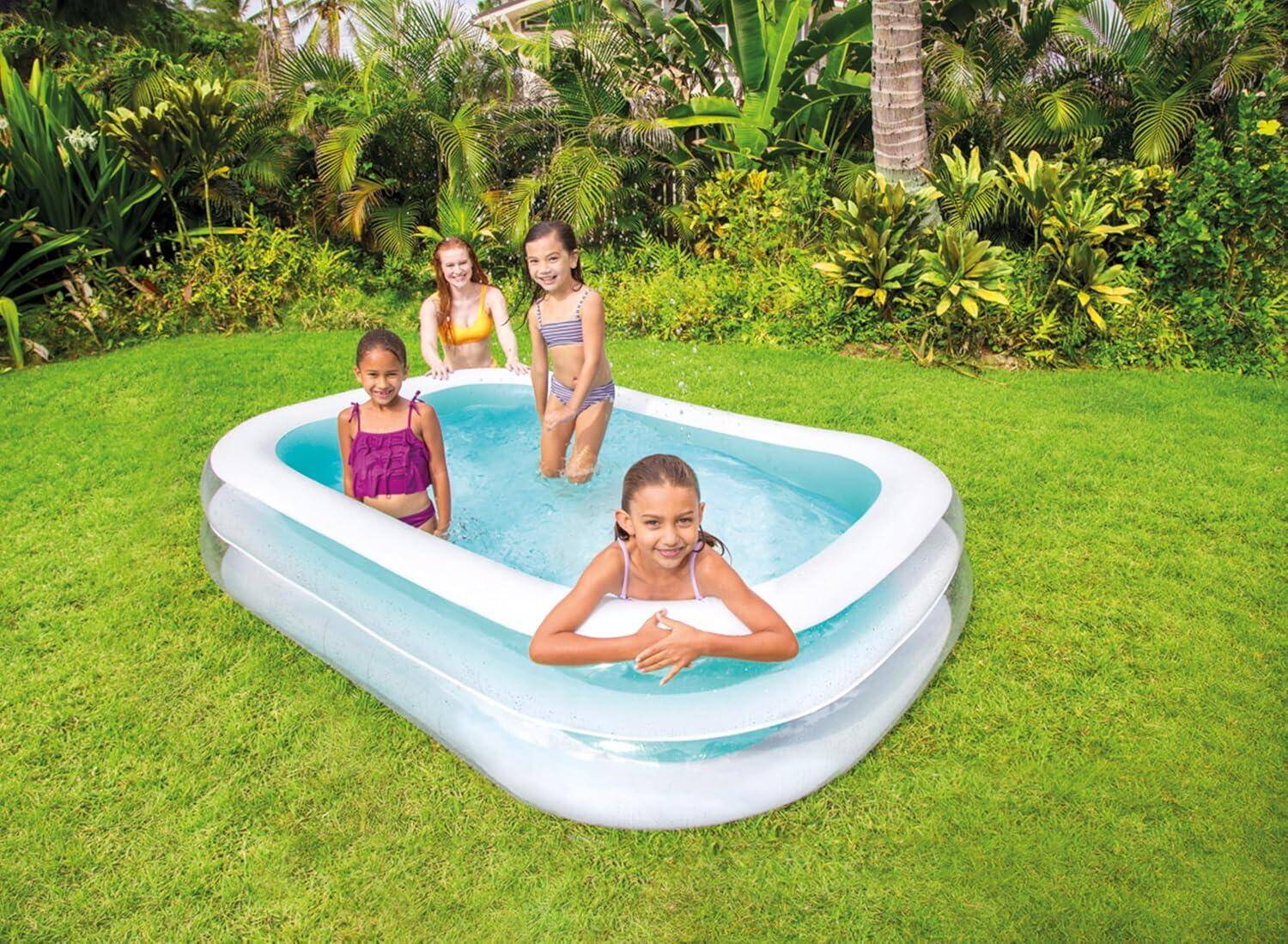 Intex Swim Centre Inflatable Family Swimming Pool, Multicolour, Vinyl -  2