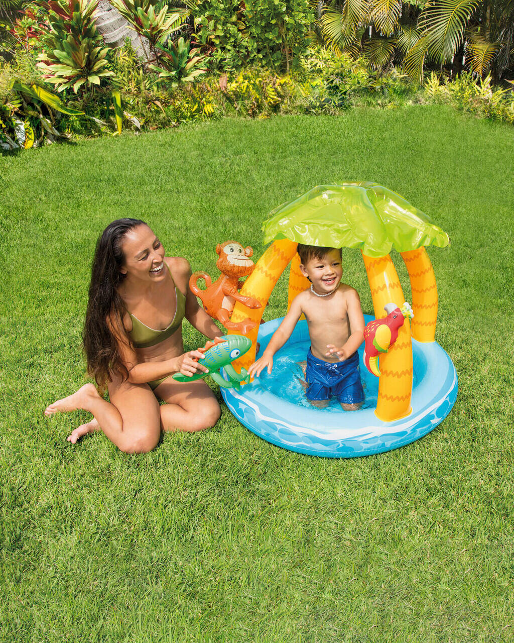 Tropical Island Inflatable Kiddie Pool -  1