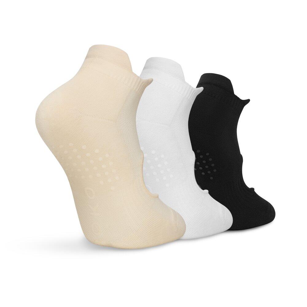 Lot de 3 chaussettes basses yoga antidérapantes Fitness Homme et Femme Scale Be 2/6