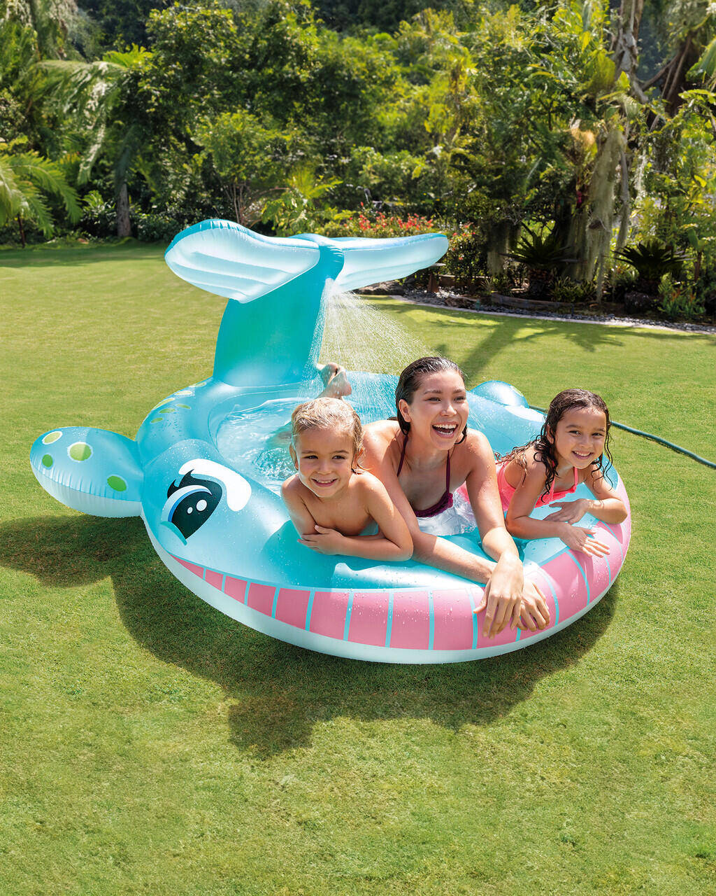 Whale Inflatable Spray Kiddie Pool -  1