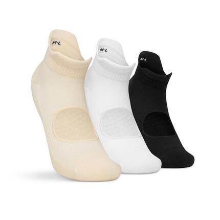 Lot de 3 chaussettes basses yoga antidérapantes Fitness Homme et Femme Scale Be