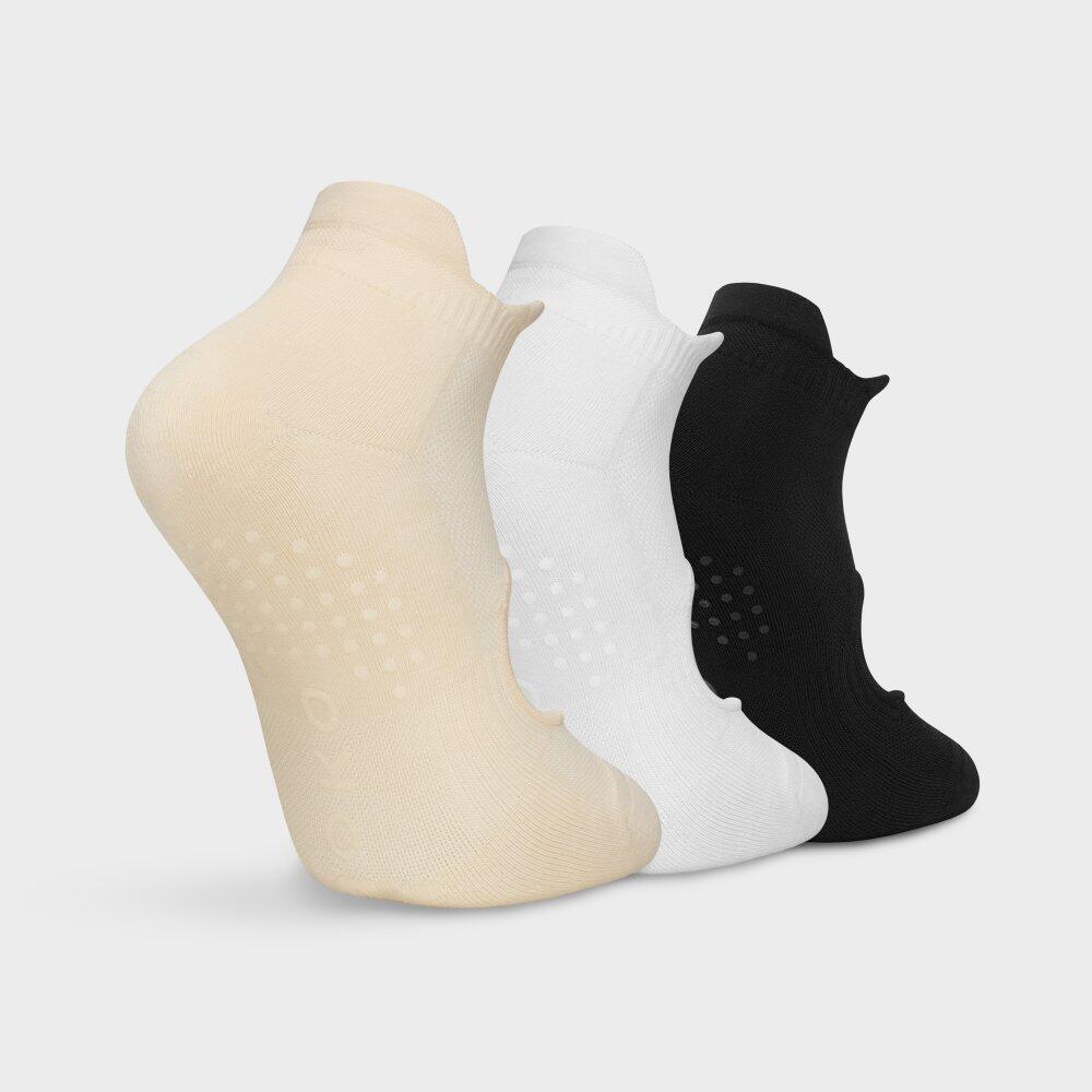 Lot de 3 chaussettes basses yoga antidérapantes Fitness Homme et Femme Scale Be 6/6