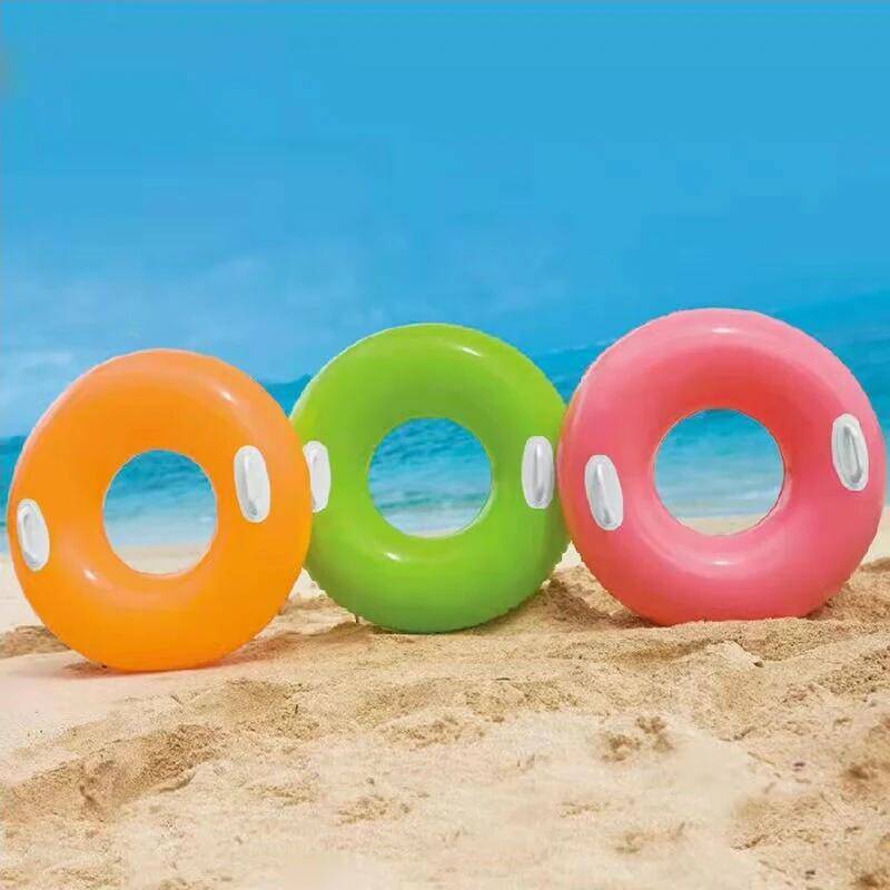 INTEX Kids Summer Inflatable Swimming Pool Ring Heavy Duty Handles PVC Material (Assorted) -  1