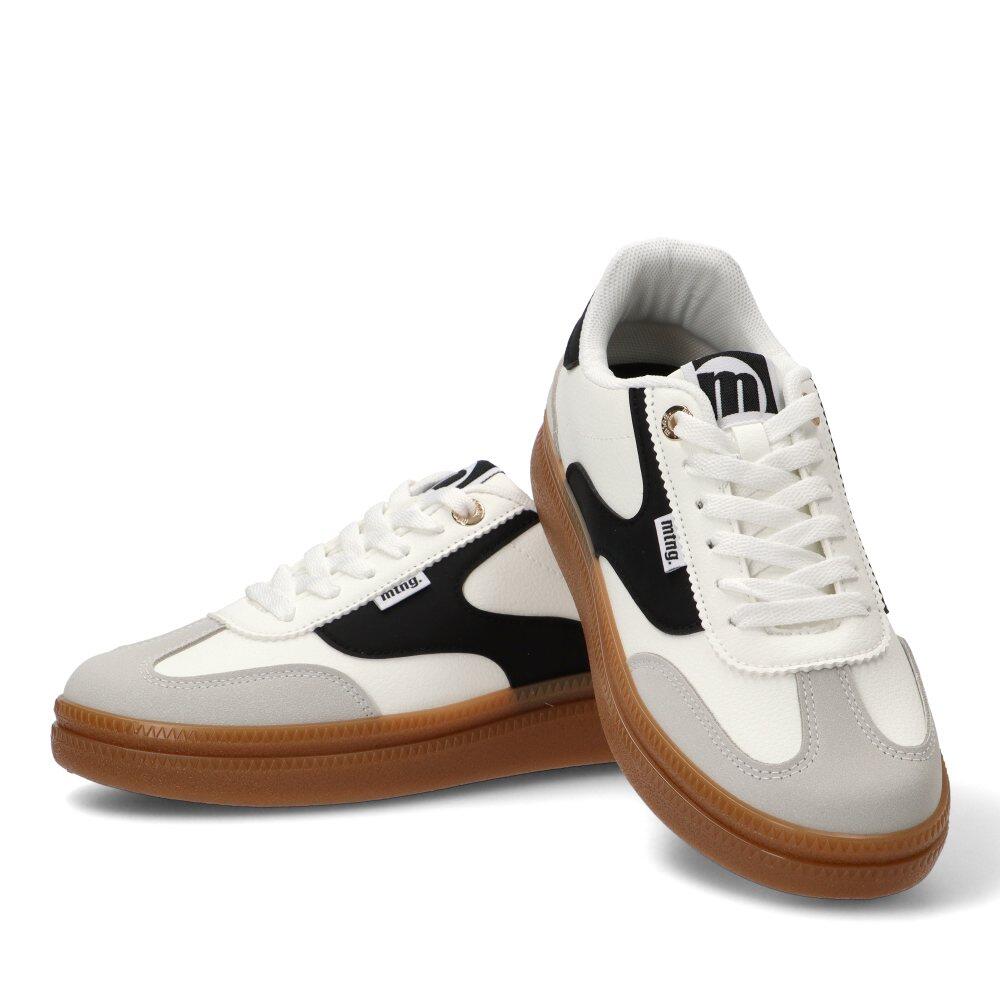 Deportivas Casual Mujer Suela Plana - Modelo 60956 Blanco 5/6