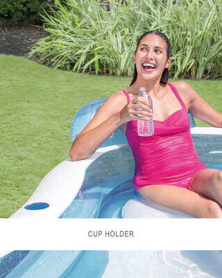 Swim Center® Square Inflatable Family Lounge Pool -  3