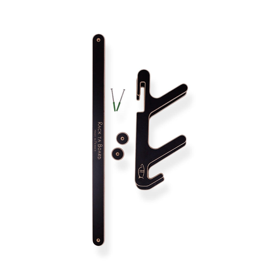Rack mural skis 3 paires bois – support ski mural horizontal – rangement skis 4/4