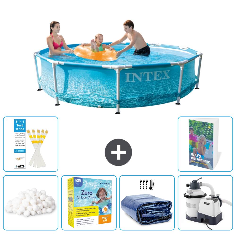 INTEX Basen ze stelażem Okrągły - 305x76 cm - 7-częściowy S75 1/7