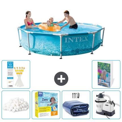 INTEX Basen ze stelażem Okrągły - 305x76 cm - 7-częściowy S75