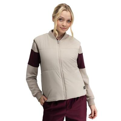 Dames golf geïsoleerd vest wedge-w sand beige