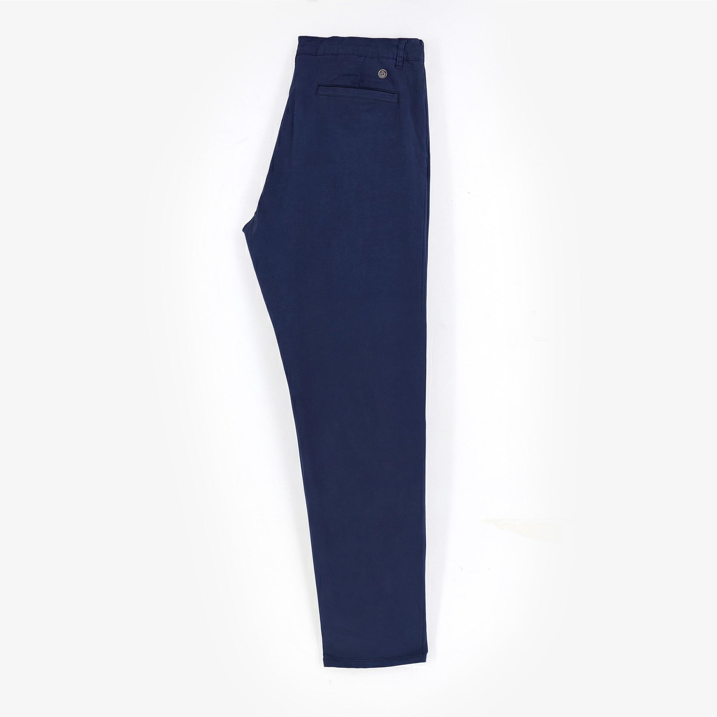 Chino 549 comfort con elastico in vita blu navy 2/2