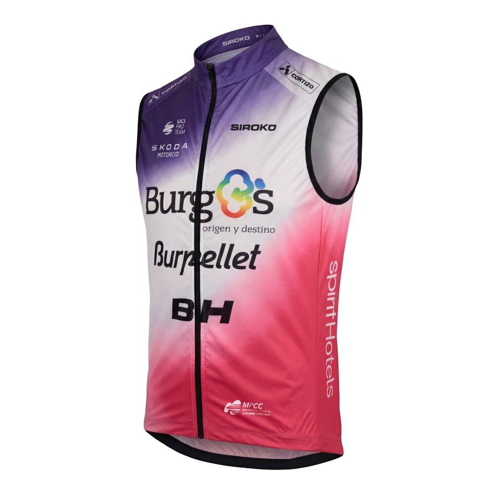 Gilet vélo coupe-vent homme Burgos Burpellet BH x Siroko BBBH 26 V1 Burgos Whit 6/7