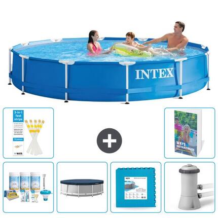 INTEX Piscina con estructura Redonda - 366x76 cm - 7-piezas S66