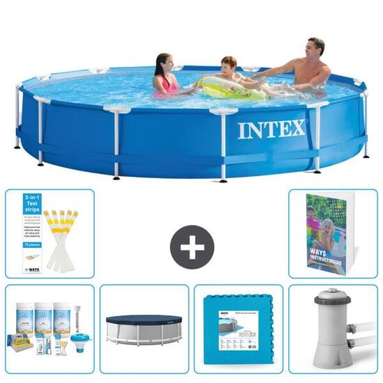INTEX Piscina con estructura Redonda - 366x76 cm - 7-piezas S66