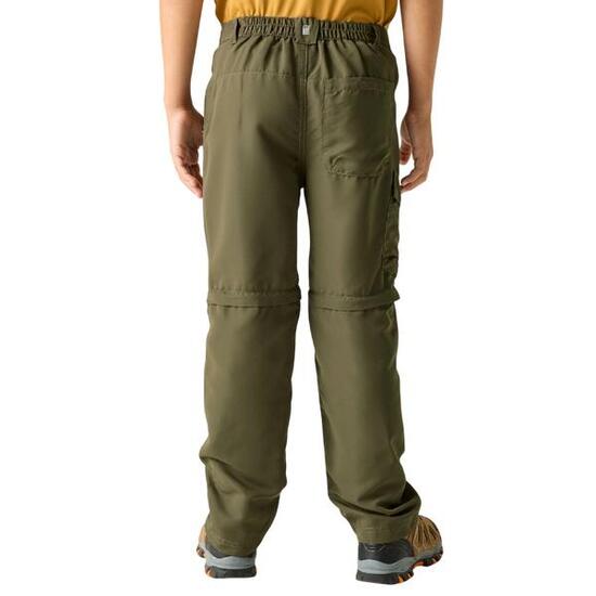 Pantalon Uni À Taille Élastiquée 2en1 SORCER Enfant (Vert Kaki)