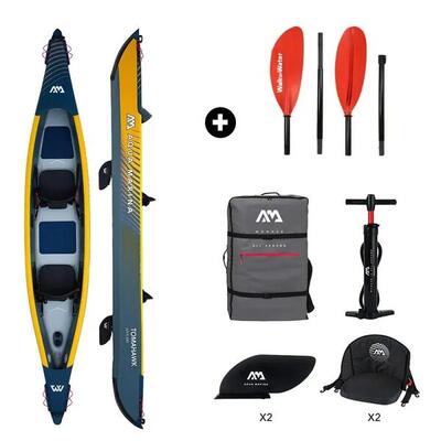 Kayak gonfiabile a 2 posti Aqua Marina Tomahawk Air-K 440 set completo con 2 pa