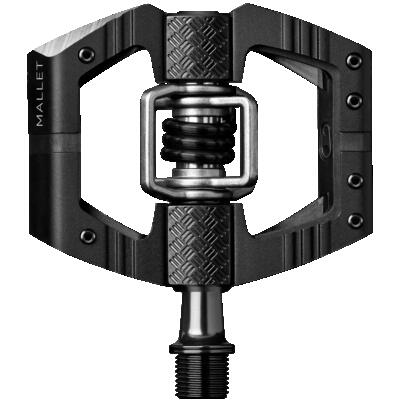 Mallet enduro pedalen, zwart / zwarte veer