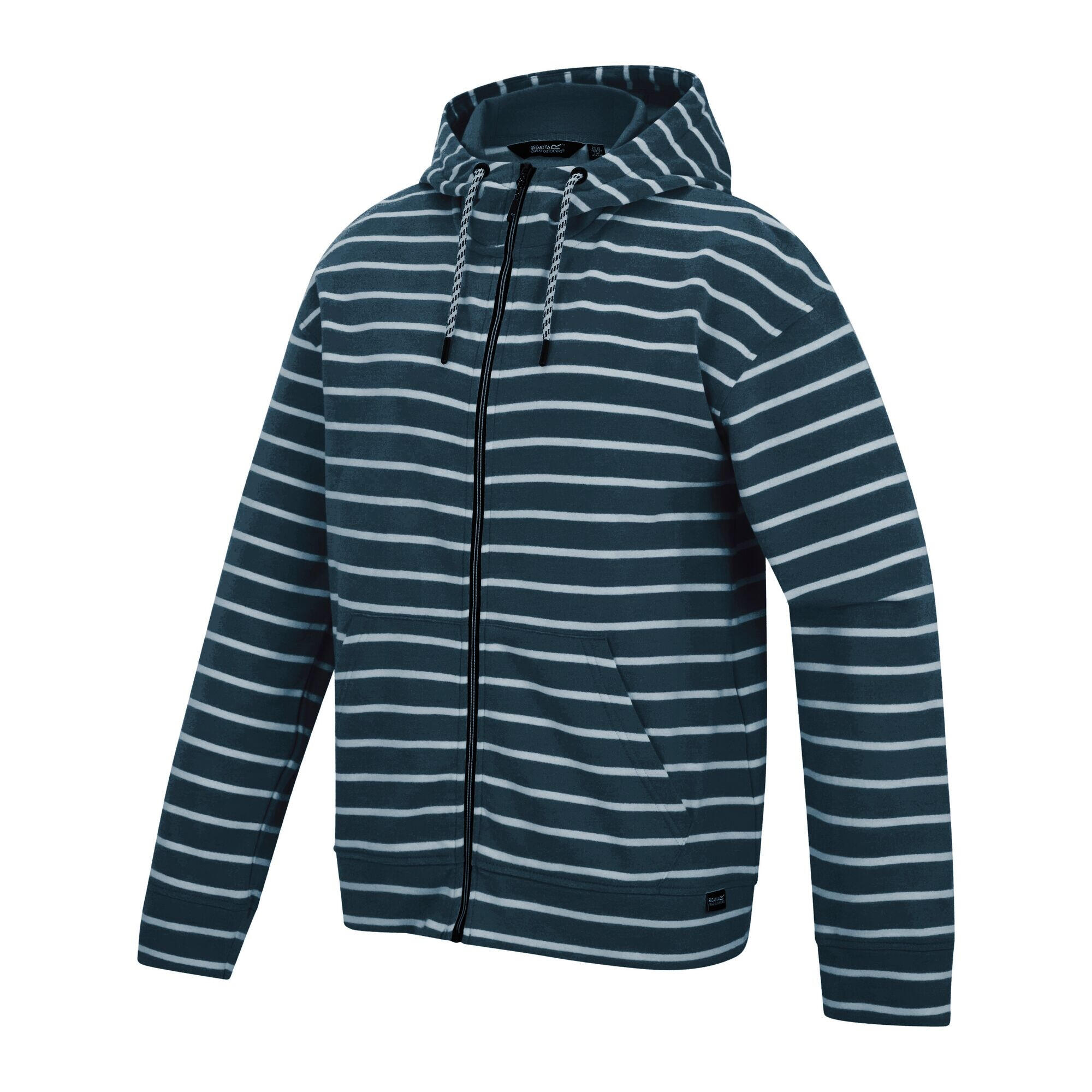 Veste À Capuche Motif/style Rayé BAYLETTA Femme (Bleu Marine / Blanc) 3/4