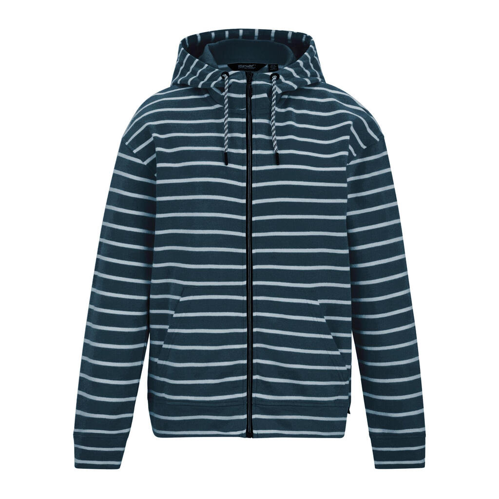 Womens/Ladies Bayletta Striped Full Zip Hoodie (Navy/White)