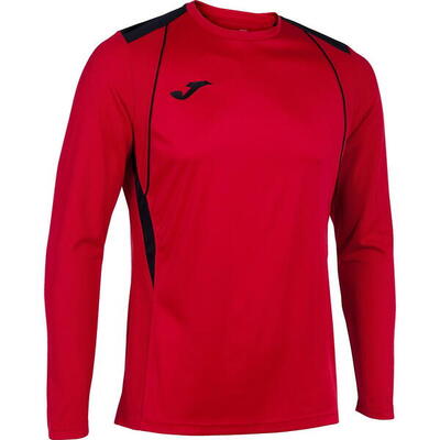 Joma championship vii voetbalshirt lange mouw kinderen - rood/zwart