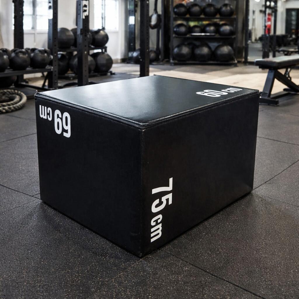 Cajón de Salto Pliométrico de Foam 51x61x75 cm Cross Training 30 kg Negro 2/3