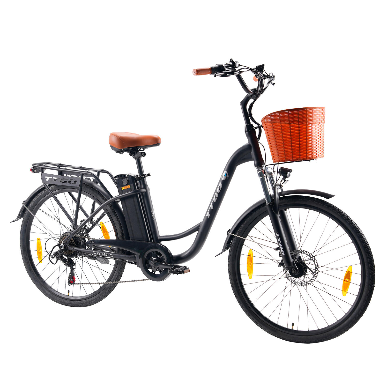 YY26ST Bicicleta elétrica 26'' 36V 250W Shimano 6 vel travão disco 75 km 2/7