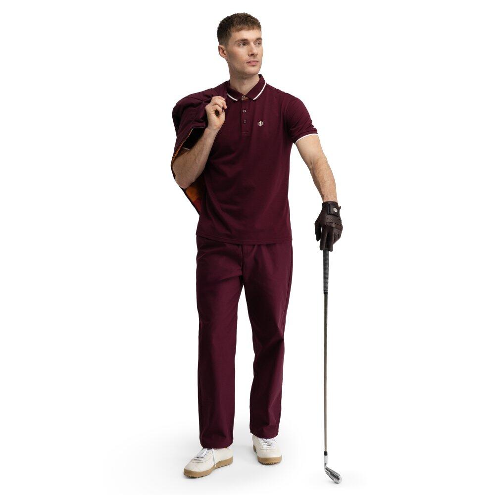 Herren Golf piqué-poloshirt Pinehurst Cherry Rot 3/8
