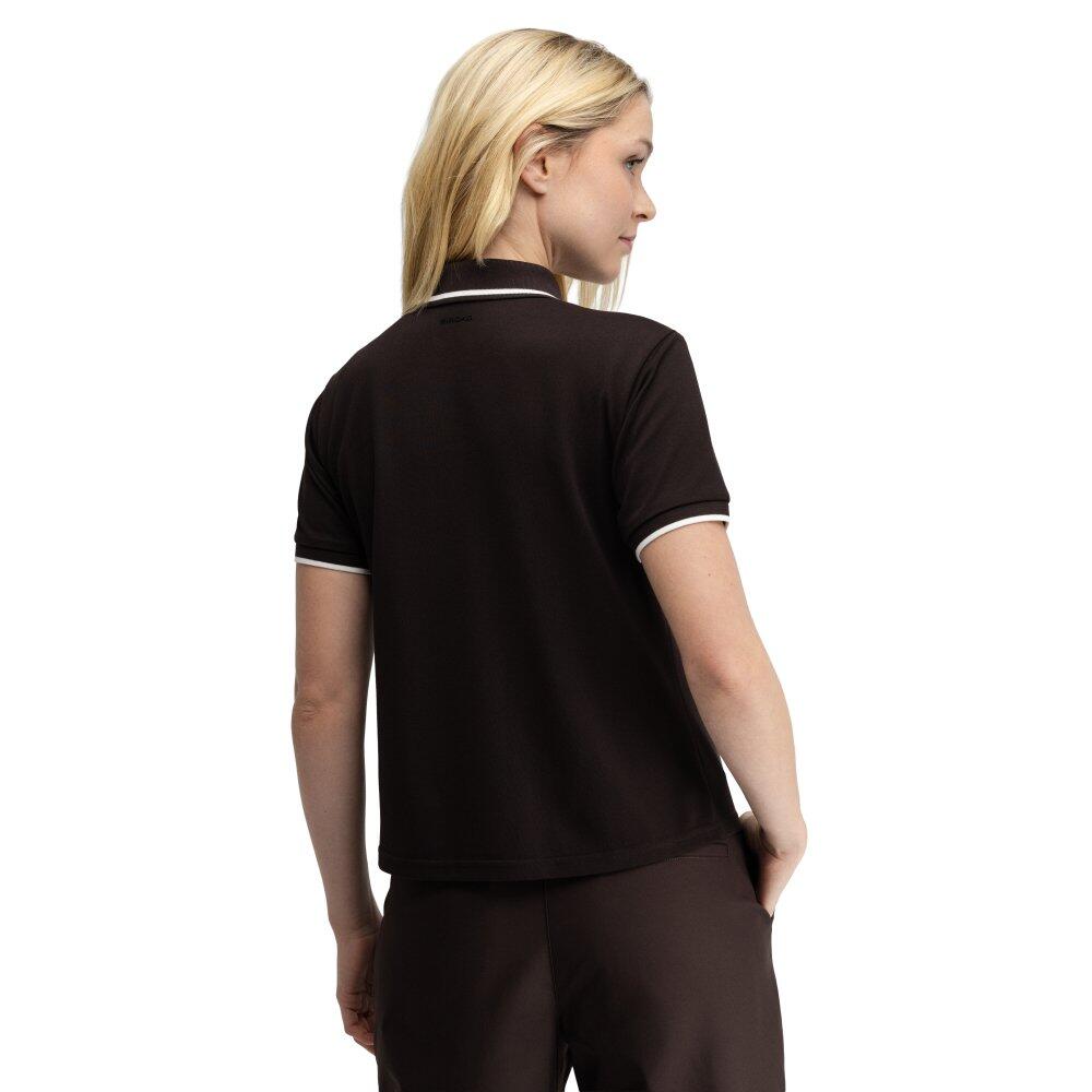 Polo piqué golf femme Valderrama-W Dark Brown Marron 2/8