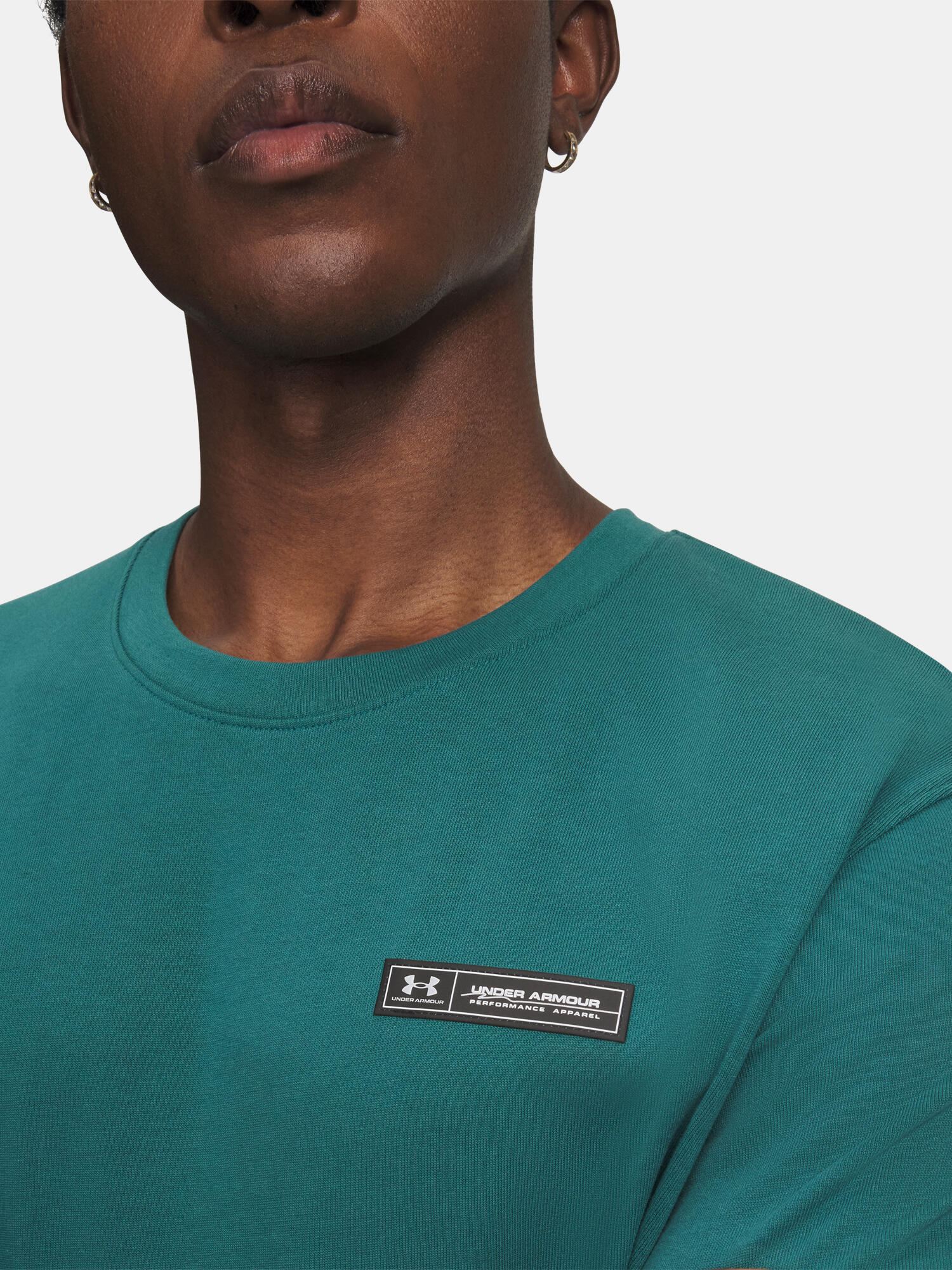 T-shirt homme Under Armour HW Armour Label vert rack/noir 3/3