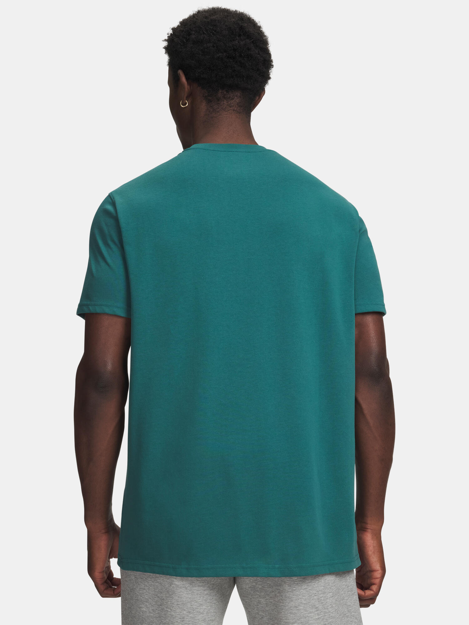 T-shirt homme Under Armour HW Armour Label vert rack/noir 2/3