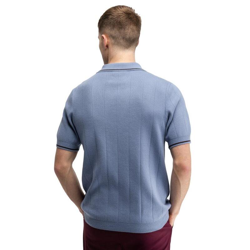 Tricou polo din tricot pentru bărbați Trevino Blue Albastru