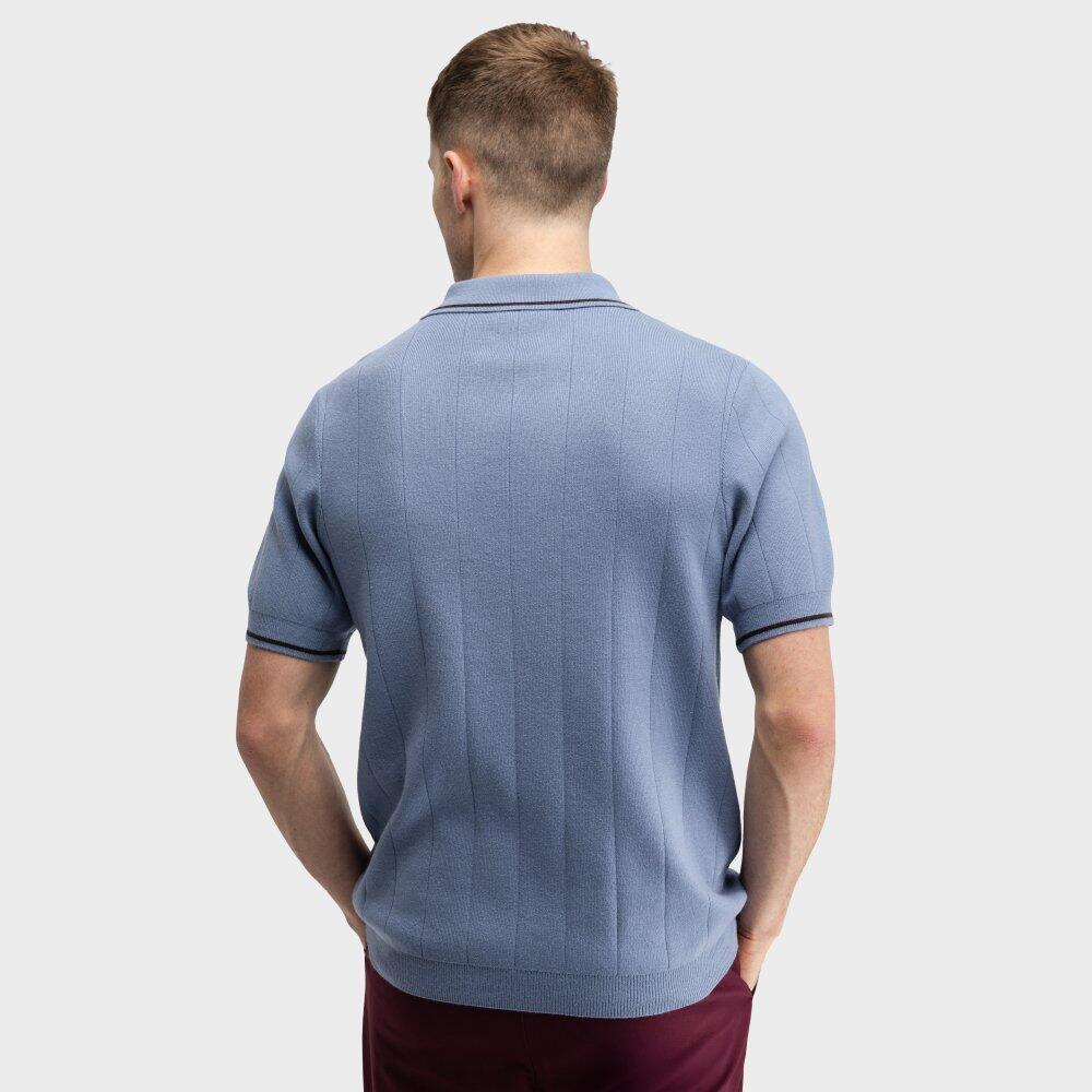 Herren Golf strick-poloshirt Trevino Blue Blau 6/7