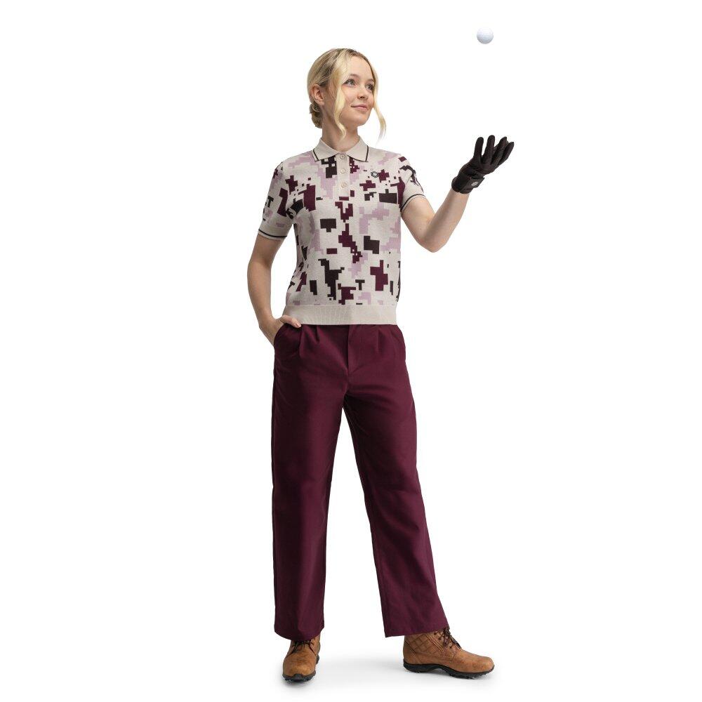 Polo de golf maille femme Hazard-W Pink Rose 3/7